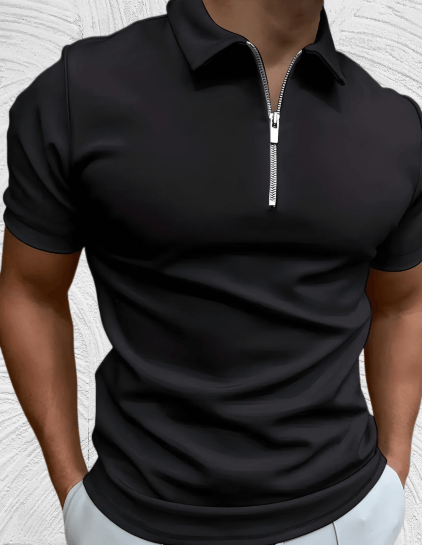 Jens | Poloshirt met Rits