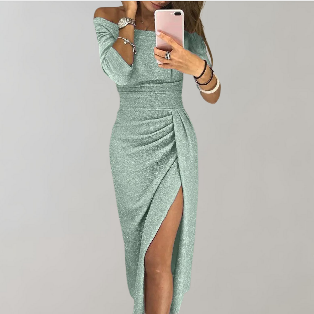 Zayla | Glitter Zomerjurk met Vrouwelijke Touch